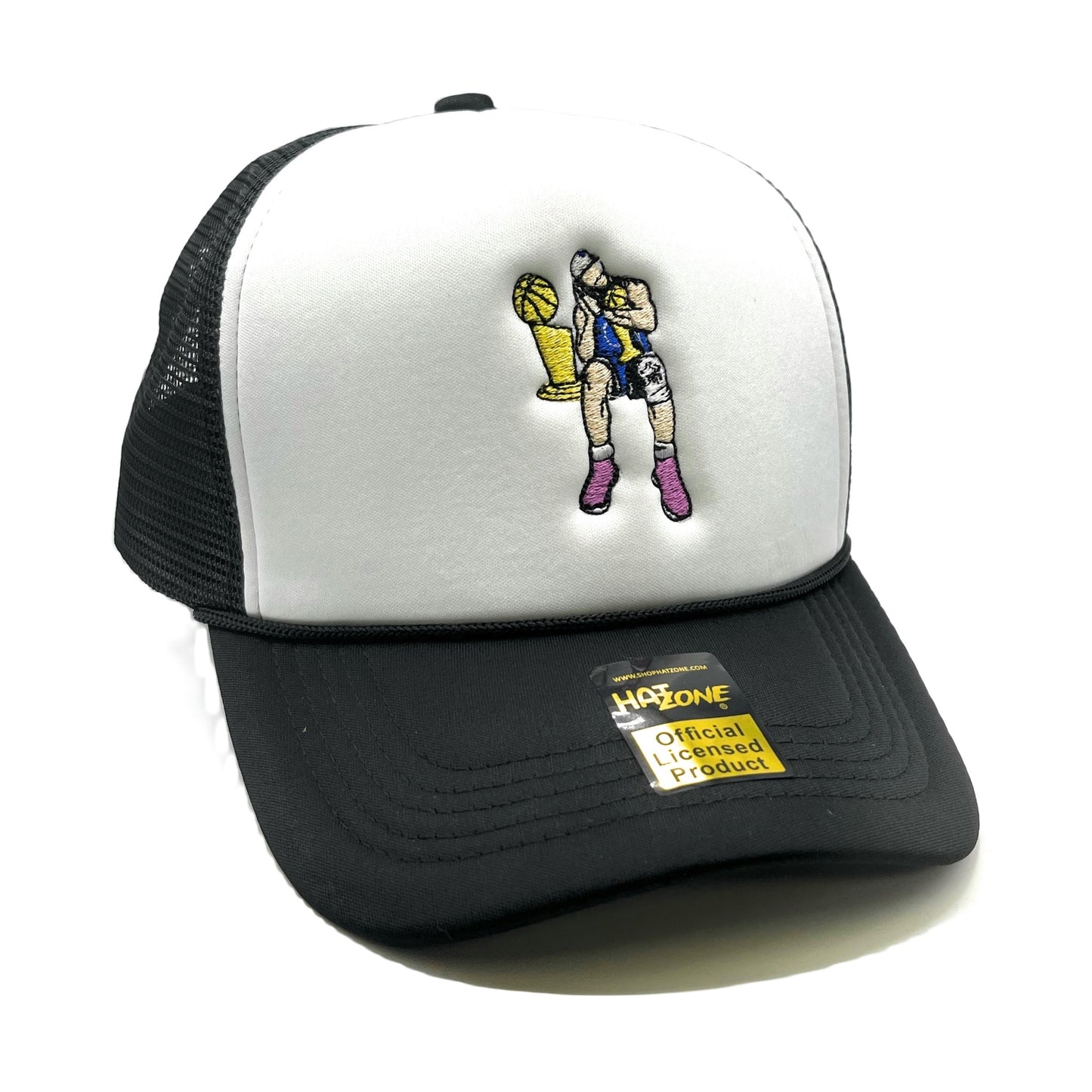 Sleepy Celly Mesh Trucker Snapback (White/Black)