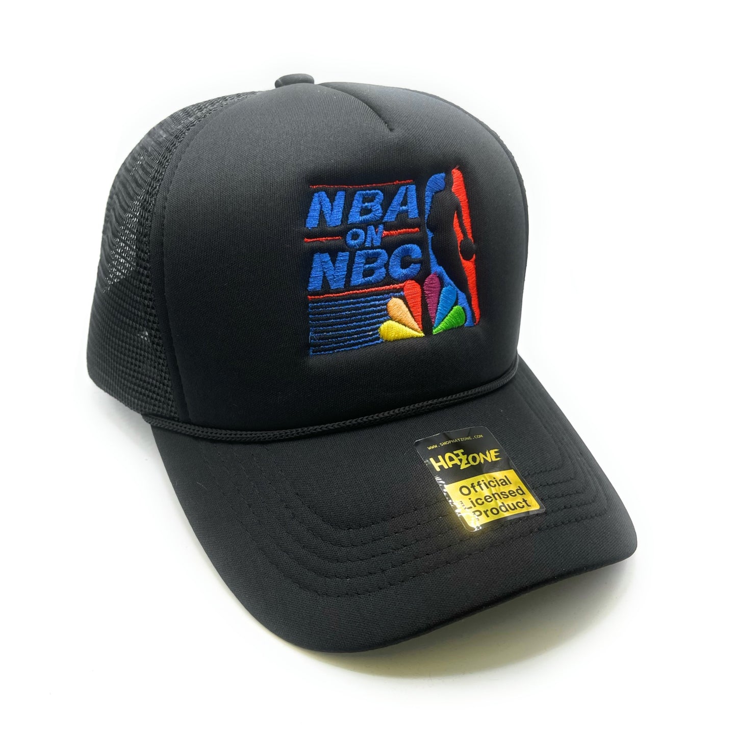 Retro 90s Basketball Mesh Trucker Snapback (Black)
