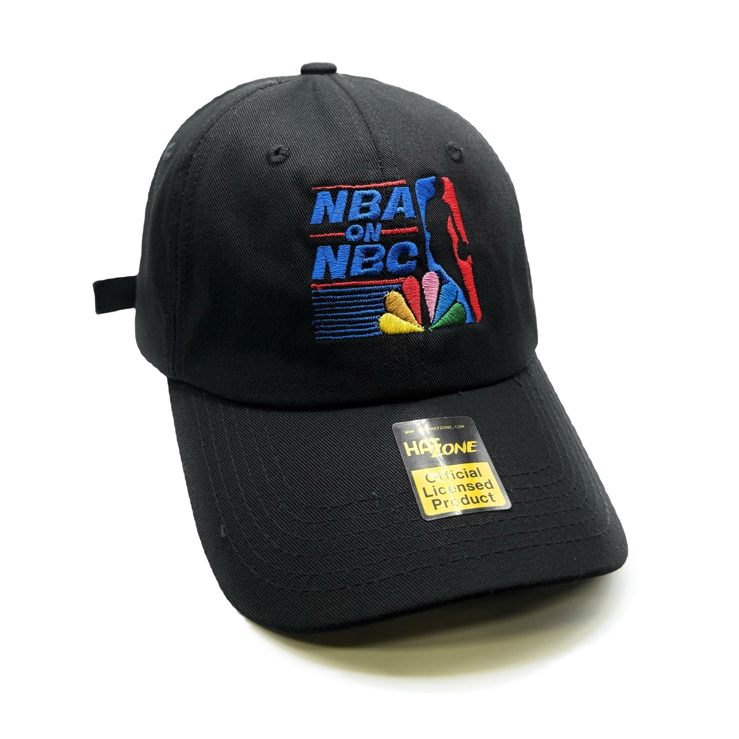 Retro 90s Basketball Dad Hat Strapback (Black)