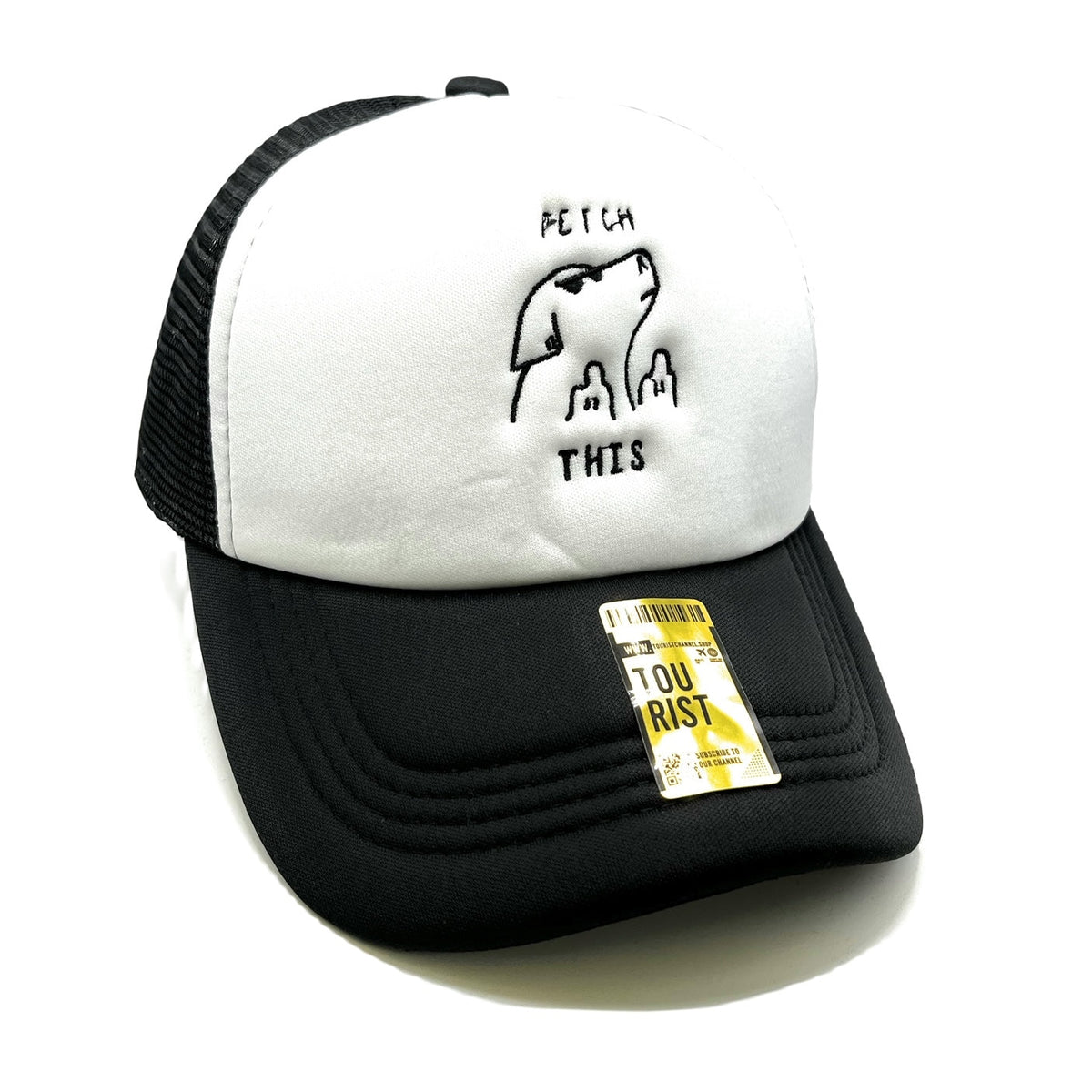 Fetch This Mesh Trucker Snapback (White/Black)