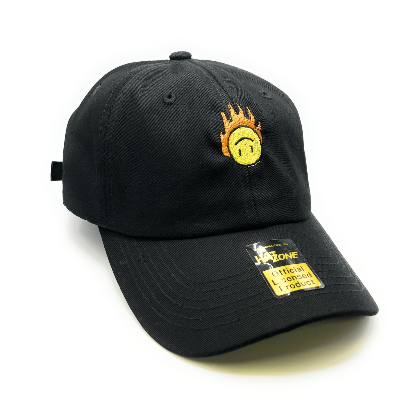 Flame Smile Dad Hat Strapback (Black)