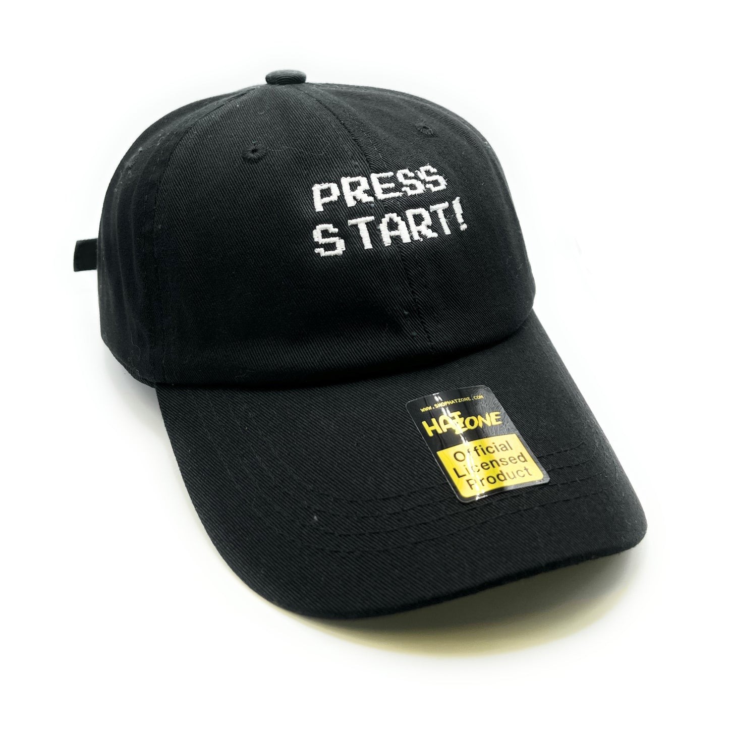 Press Start Dad Hat Strapback (Black)