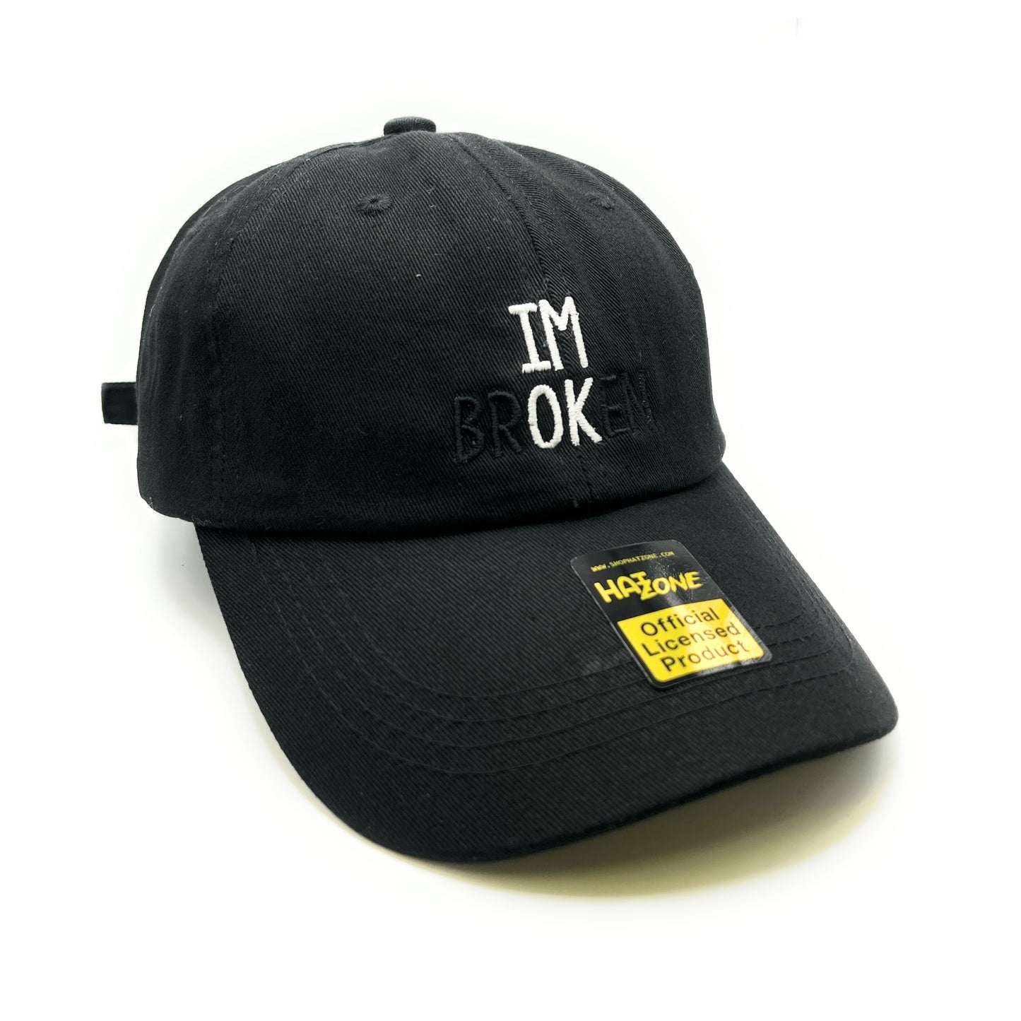 Im Broken IM OK Dad Hat Strapback (Black)