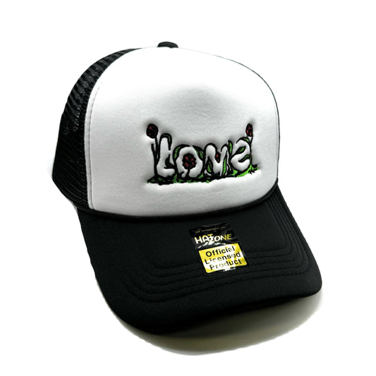Love Roses Mesh Trucker Snapback (White/Black)