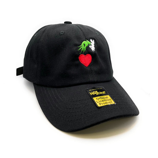 Grinch Heart Dad Hat (Black)