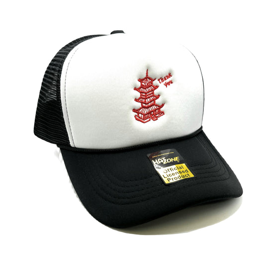 Chinese Take-Out Thank You Mesh Trucker Snapback (White/Black)