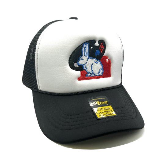 White Rabbit Mesh Trucker Snapback (White/Black)