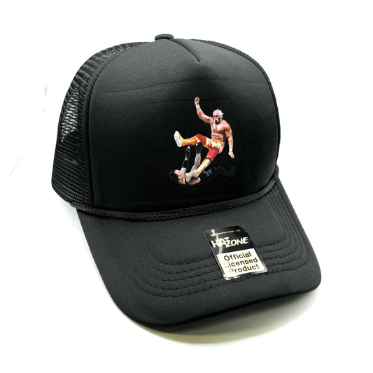 Leg Drop Mesh Trucker Snapback (Black)