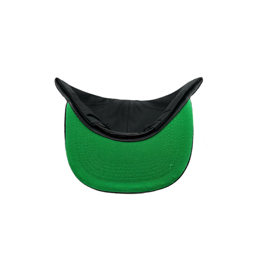 Retro 90s Basketball Flat Brim Snapback (Black)
