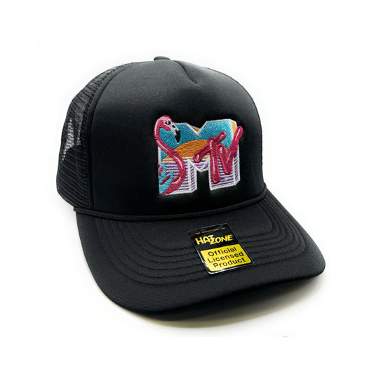 Flamingo MTV Mesh Trucker Snapback (Black)