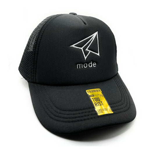 Airplane Mode Mesh Trucker Snapback (Black)