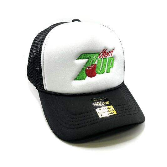 Cherry 7up Mesh Trucker Snapback (White/Black)