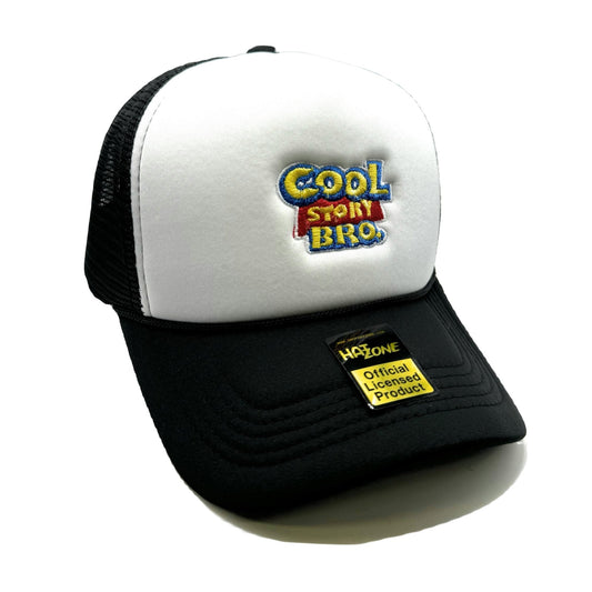 Cool Story Bro Mesh Trucker Snapback (White/Black)