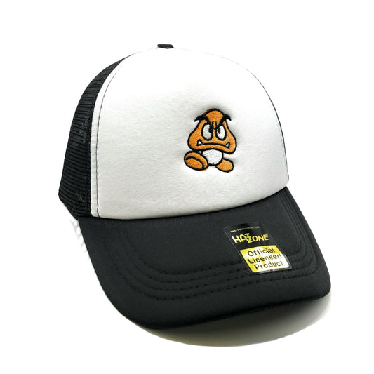 Goomba Mesh Trucker Snapback (White/Black)
