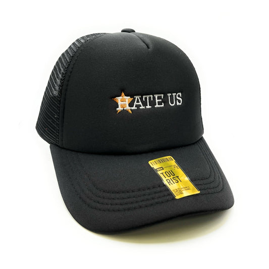 Hate Us Mesh Trucker Snapback (Black)