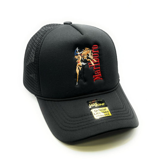Horse Marlboro Mesh Trucker Snapback (Black)
