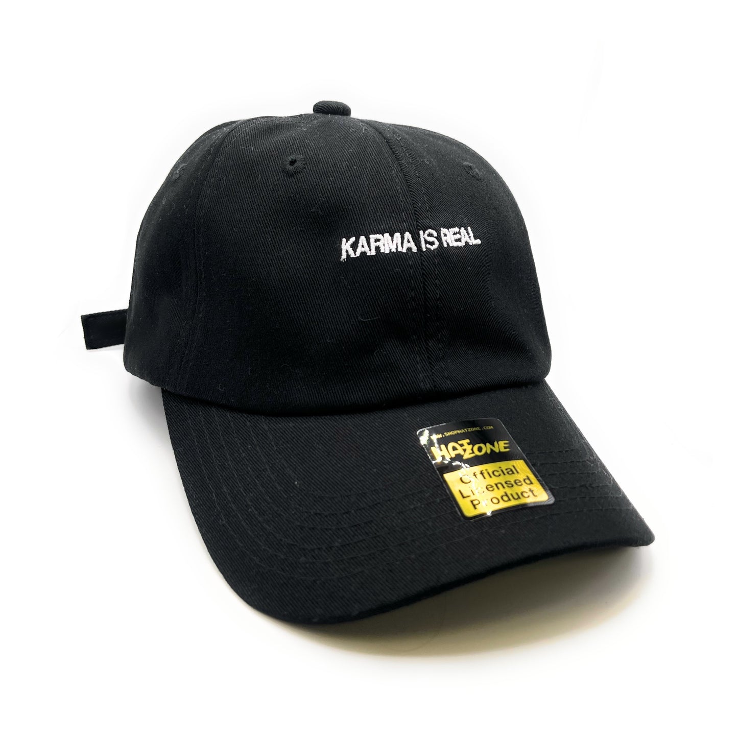 Karma is Real Dad Hat Strapback (Black)