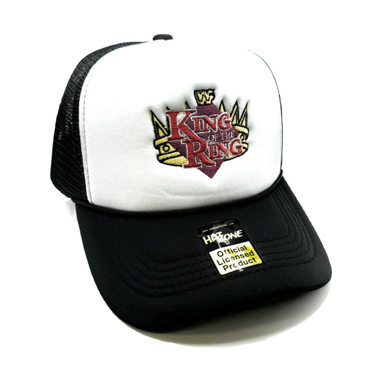King of the Ring Mesh Trucker Snapback (White/Black)