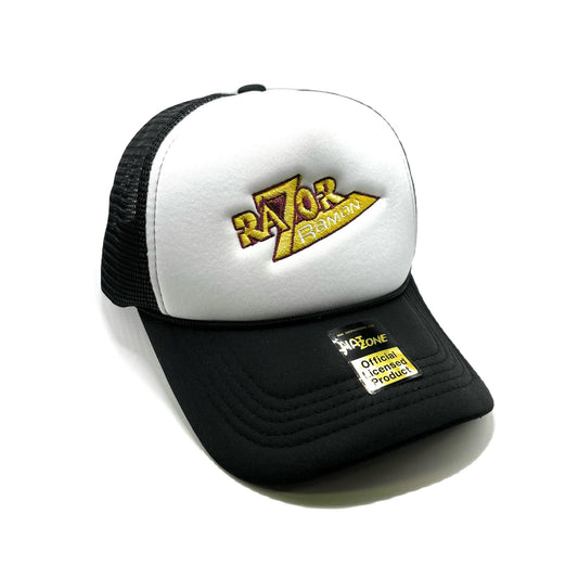 Razor Ramon Mesh Trucker Snapback (White/Black)