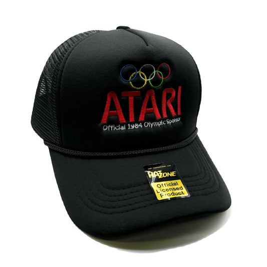 Retro Atari Games Sponsor Mesh Trucker Snapback (Black)