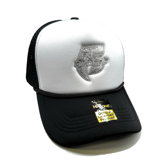 Retro Ruff Ryders Mesh Trucker Snapback (White/Black)