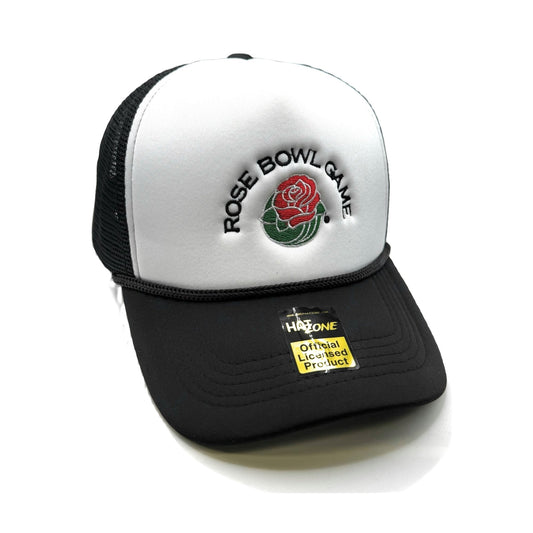 Rose Bowl Game Mesh Trucker Snapback (White/Black)