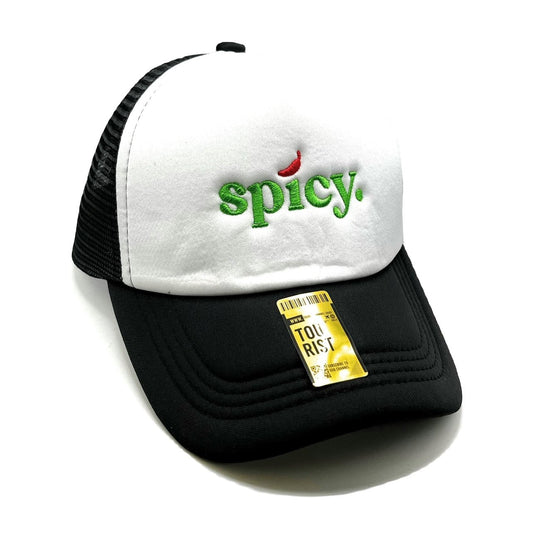 Spicy Mesh Trucker Snapback (White/Black)