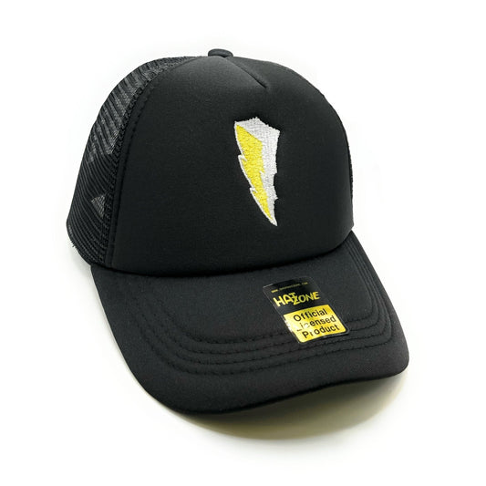 Super Hero Bolt Mesh Trucker Snapback (Black)