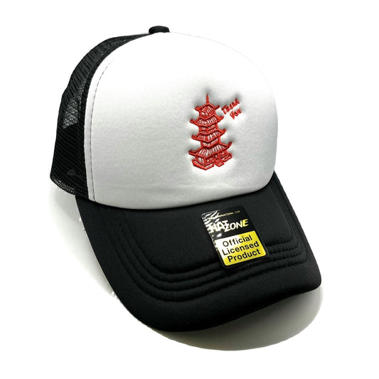 Take Out Thank You Box Mesh Trucker Snapback (White/Black)