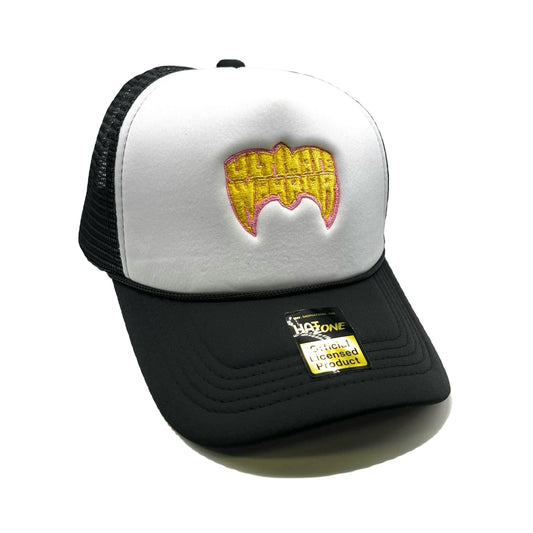 Ultimate Warrior Mesh Trucker Snapback (White/Black)