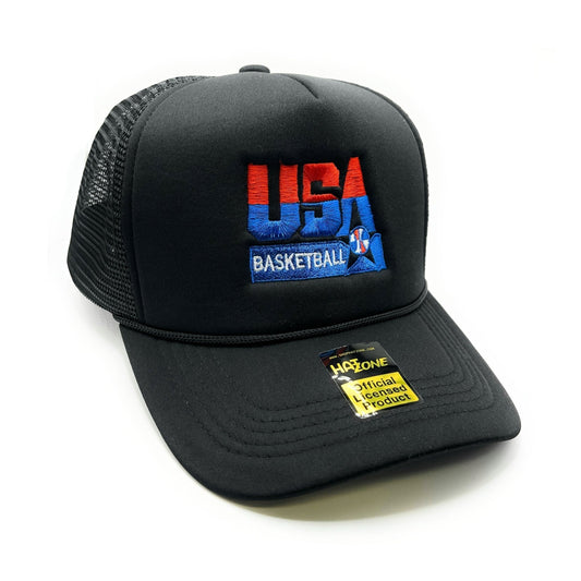 Vintage Dream Team Mesh Trucker Snapback (Black)
